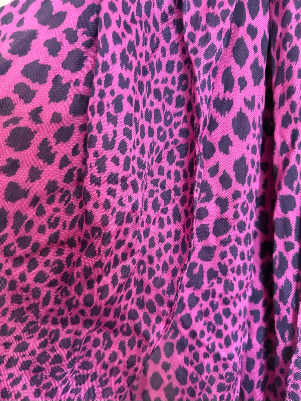 TALBOTS purple leopard print fashion scarf NWT!